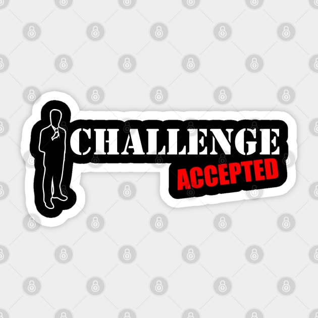 Barney Stinson Challenge Accepted How I Met Your Mother Sticker TeePublic